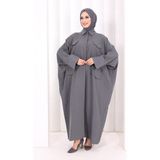 Bym Fashion Yarasakol Elbise 7071 Antrasit - Standart