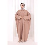Bym Fashion Yarasakol Elbise 7071 Somon - Standart