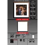 bymat 1 Adet 15x15 Çerçeve - İnce Çıtalı Çerçeve - 2 Renk Ahşap Siyah - Kare Çerçeve Fotoğraf Çerçevesi