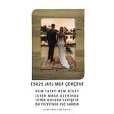 bymat 1 Adet 15x21 Çerçeve - a5 Ahşap Çerçeve - Mdf Çerçeve - Bantlı Çerçeve - Fotoğraf Çerçevesi