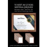 bymat 10 Adet A4 Çerçeve - Fotoğraf Ve Sertifika Çerçevesi - 21x30 Çerçeve - Kemençe Mdf Çerçeve