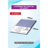 bymat 10x15 Cm Pvc - A6 Çerçeve Ön Yüz Koruması - 3 Adet - Fotoğraf Koruyucusu - Asetat 0.20 Mikron