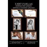 bymat 6 Adet 21x30 Çerçeve - Kemençe Çerçeve - A4 Çerçeve - Diploma Çerçevesi - Mdf Çoklu Fotoğraf