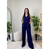 Bymelisabutik Lacivert Yelekli Takım – Pantolon & Yelek Ikili Set