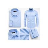 BYMEN ERKEK GİYİM TREND Erkek Bebe Mavisi Slim Fit Uzun Kollu Klasik Gömlek