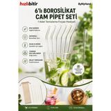 Bymyhand 6'Lı Cam Pipet Seti Temizleme Fırçası Hediyeli