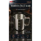 Bymyhand Premium Paslanmaz Çelik Ölçü Kabı Karıştırma Kabı Sütlük Süt Potu Barista Ölçü Kabı 350 Ml