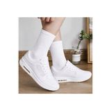 BYNDRSOCKS 5'li Paket Beyaz Pamuklu Erkek Soket Çorap Konforlu Düz Tenis Spor Çorabı