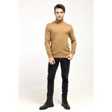 Byness Balıkçıyaka Regular Fit Triko Kazak - Hardal - XL