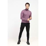 Byness Balıkçıyaka Regular Fit Triko Kazak - Mor