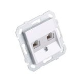 Byobu Parlak Gümüş Data-nümeris Telefon Priz Cat3-cat6 Çerçevesiz