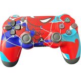 Byoztek Ps4 Dualshock 4 V2 Gamepad Yeni Nesil Kol Spider-Man Desenli Pc Uyumlu - Mavi - Bordo