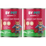Bypet Dana Etli Yetişkin Yaş Kedi Maması 1 Adet -400 Gram Konserve 2li paket
