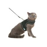Bypet Yeni Nesil Nefes Alabilen Kedi Göğüs Tasması Seti (Medium, Siyah)