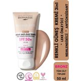 Byphasse Anti-Aging Renkli Sıvı Güneş Kremi Bronz Renk- Yeni Nesil Güneş Filtreli Hibrit Formül 50ml