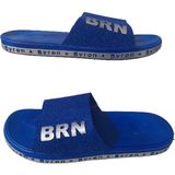 Byron Brn B050-10 Unisex Lacivert Beyaz Kaymaz Taban Deniz Plaj Havuz Günlük Yürüyüş Terlik - 166-Lacivert