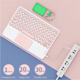 Byrtech Touchpad Ekranlı Akıllı Taşınabilir Şarj Edilebilir Bluetooth Klavye - Pembe