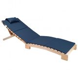 BYSAY AHŞAP KATLANABİLİR YATAR ŞEZLONG 3 KADEME PLAJ YATAĞI MİNDER DAHİL (NATUREL - ANTRASİT)