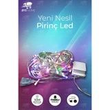 BYSHOME 8 Fonksiyonlu 100 Ledli 10 M Fişli Led Dekor Lambası Rgb Renk Dekoratif Yılbaşı Ağacı Işığı
