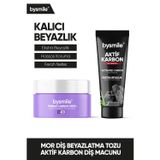 Bysmile Diş Beyazlatma Seti ( Mor Diş Beyazlatma Tozu Ve Aktif Karbon Diş Macunu )