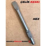 Byt 16KG Luk Hilti Keskisi Kırıcı Keskisi Hex Büyük Hilti Keski 41CM Düz Keski - Gri