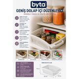 BYTA Büyük Boy Dolap İçi Organizer – Kulplu Çok Amaçlı Mutfak, Kiler ve Banyo Düzenleyici Sepet