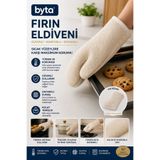 BYTA Isıya Dayanıklı Fırın Eldiveni Kalın Mutfak Eldiveni Fırın Tepsisi Tencere ve Tava Tutacağı