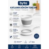 BYTA Katlanabilir Silikon Maşrapa ve Su Dökme Kabı 27x17x11 cm – Çok Amaçlı, Banyo, Mutfak ve Kamp Kullanımı