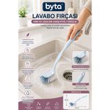 BYTA Lavabo Temizlik Fırçası Ergonomik Saplı Çok Amaçlı Evye, Lavabo ve Mutfak Temizlik Fırçası 1 Adet Karışık Renk Gönderilir