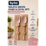 BYTA Salata Servis Kaşık ve Çatal Seti 2'li – BPA İçermez Ergonomik Mutfak Servis Seti