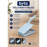 BYTA Saplı İkili Kırıntı Toplama Fırçası | Koltuk, Halı, Kanepe ve Araç İçi Temizlik Aparatı
