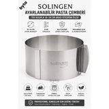 BYTA Solingen Kek Kalıbı Paslanmaz Çelik Ayarlanabilir 16-34 cm Kilitli Sistem Fırın ve Airfryer Uyumlu