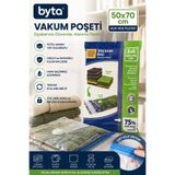 BYTA Vakumlu Hurç Poşeti 50x70 cm Vakum Torbası Yer Tasarruflu Saklama Poşeti
