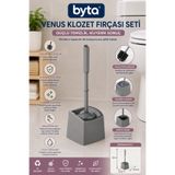 BYTA Venus Klozet Fırçası Seti Hazneli Ergonomik Saplı Hijyenik Tuvalet ve WC Temizlik Fırçası