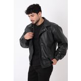 ByTrend Bel Lastikli Oversize Suni Deri Mont Bl 1731_ 50379-1