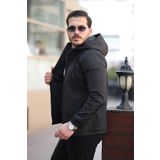 ByTrend Black Parçalı Kapüşonlu Mevsimlik Mont PLDP 2907_ 60021-1