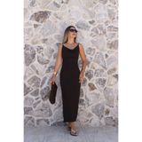 bytugcekaya Kahve İnce Askılı Elbise