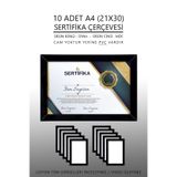 Bytwo 10 Adet A4 Çerçeve - Fotoğraf Ve Sertifika Çerçevesi - Mdf 21x30 Çerçeve - Siyah Çerçeve