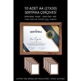 Bytwo 10 Adet A4 Çerçeve - Sertifika Çerçevesi - Mdf 21x30 Çerçeve - Fotoğraf Çerçevesi *ahşap Renk