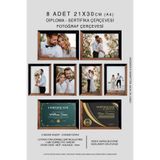 Bytwo 8 Adet 21x30 Çerçeve - Mdf a4 Çerçeve - Fotoğraf Çerçevesi - Ahşap-Siyah 2 Renk Diploma Çerçevesi
