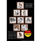 Bytwo 9 Adet 20x20 Çerçeve - Kare Çerçeve - Mdf Kemençe Çerçeve - Çoklu Fotoğraf Çerçeve Seti