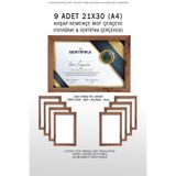 Bytwo 9 Adet 21x30 Çerçeve - A4 Çerçeve - Mdf Ahşap Çerçeve - Sertifika Çerçevesi - Diploma Çerçevesi