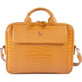 Byz - 214 Kroko Sarı Evrak Çantası Macbook Air Pro 13&13.3" Laptop Çantası 35x26x7 Cm Brıefcase