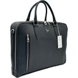 BYZ-241 Siyah Suni Deri 39X31X8CM Laptop Evrak Çantası