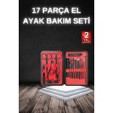 BYZM 17 Parça Manikür Seti Taşınabilir Özel Çantalı El ve Ayak Bakımı Tırnak Batığı Temizleme