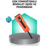 BYZM 5000 Mah Bataryalı Bisiklet Farı Cob Çakar Çok Fonksiyonlu