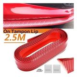 BYZM Kırmızı Renkli 2,5 Metre Araba Oto Ön Tampon Koruyucu Kauçuk Pratik Tampon Şerit Bant Döşeme