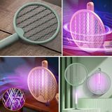 BYZM Tenis Raketi Tipi Masaüstü Olabilen Gece Lambalı Sinek Kovucu,öldürücü Raket