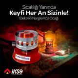 BYZM Yuvarlak Galvaniz Elektrikli Nargile Köz Ocağı