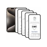 Bzontech Apple iPhone 15 Pro Max Uyumlu İle Ekran Koruyucu Tam Kaplayan 5li Set